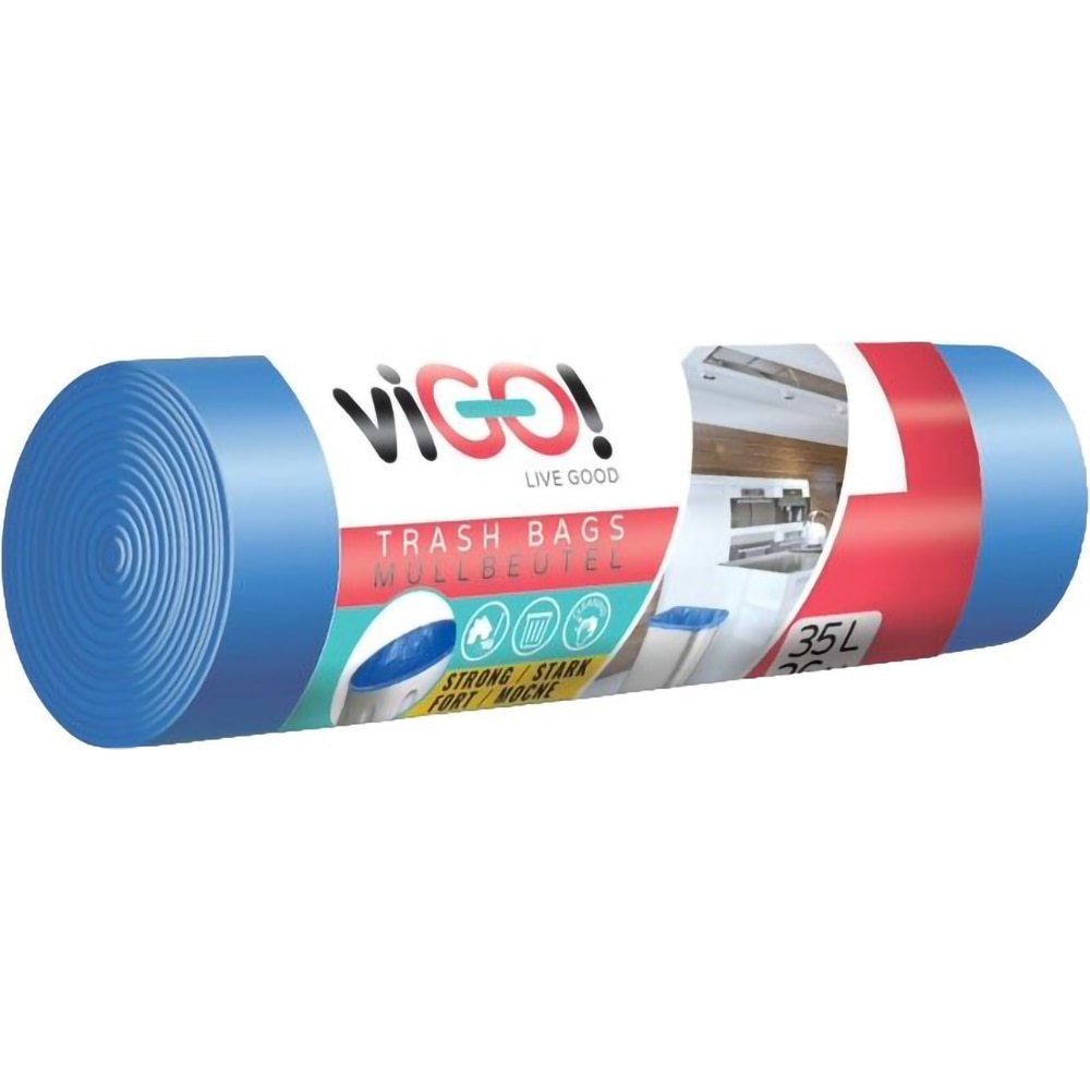 Saci menajeri VIGO Standard, 36 bucati, 35 l, albastru