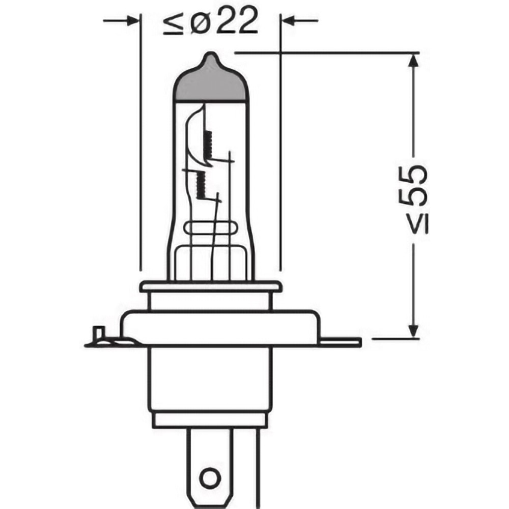 Bec auto OSRAM, H4, 12V, 55W