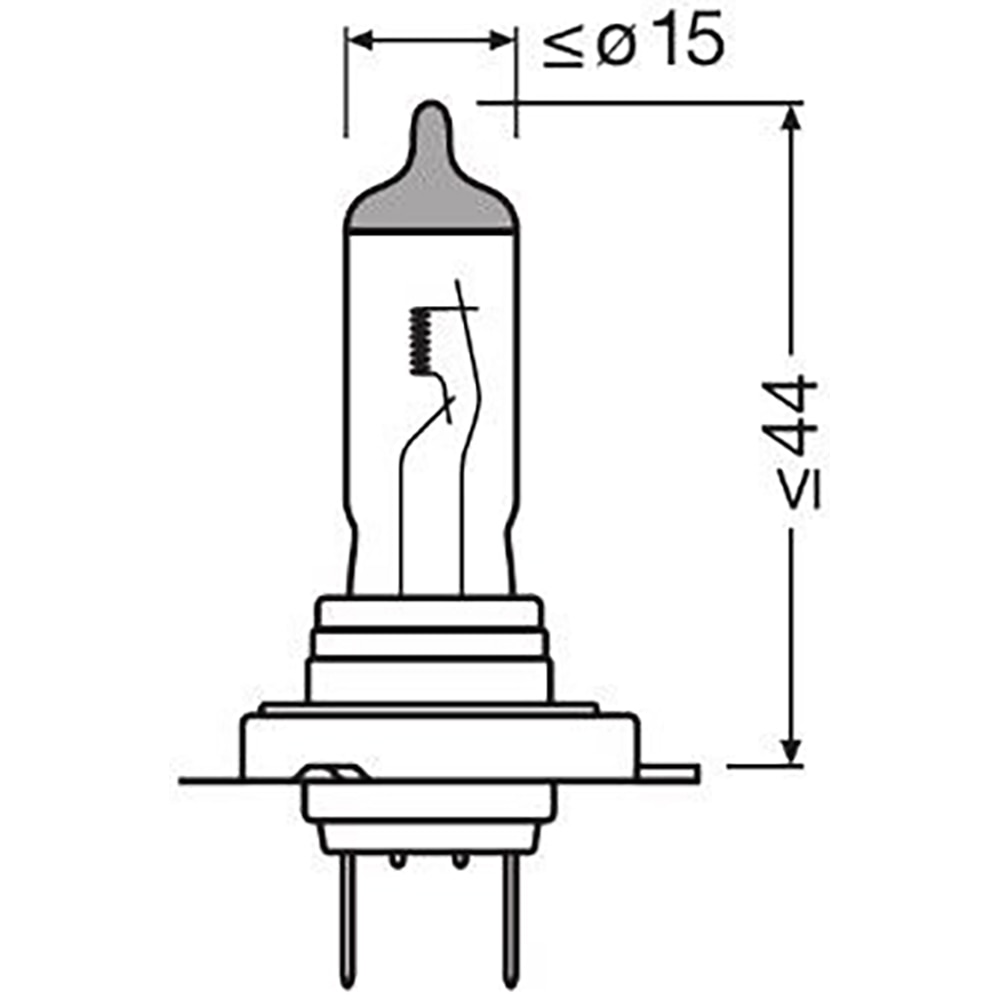 Bec halogen far faza lunga OSRAM 64210, 12 V, 55 W, soclu PX26D