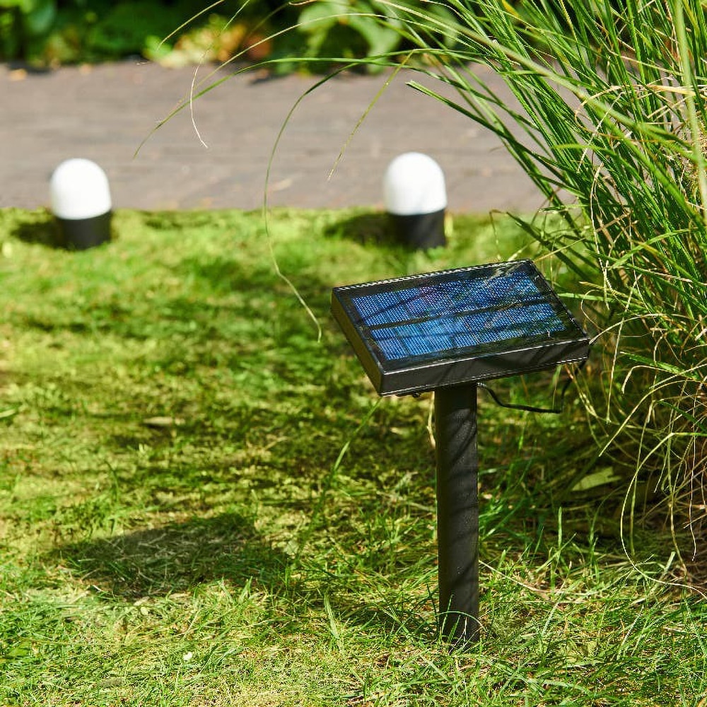 Set 4 lampi solare Bollard Stake, IP44, negru