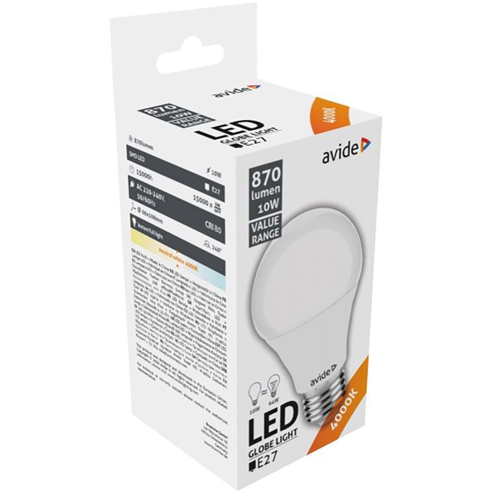 Bec LED AVIDE, E27, 10W, 880lm, lumina neutra