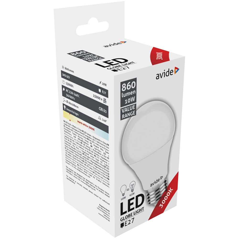 Bec LED AVIDE, E27, 10W, 880lm, lumina calda