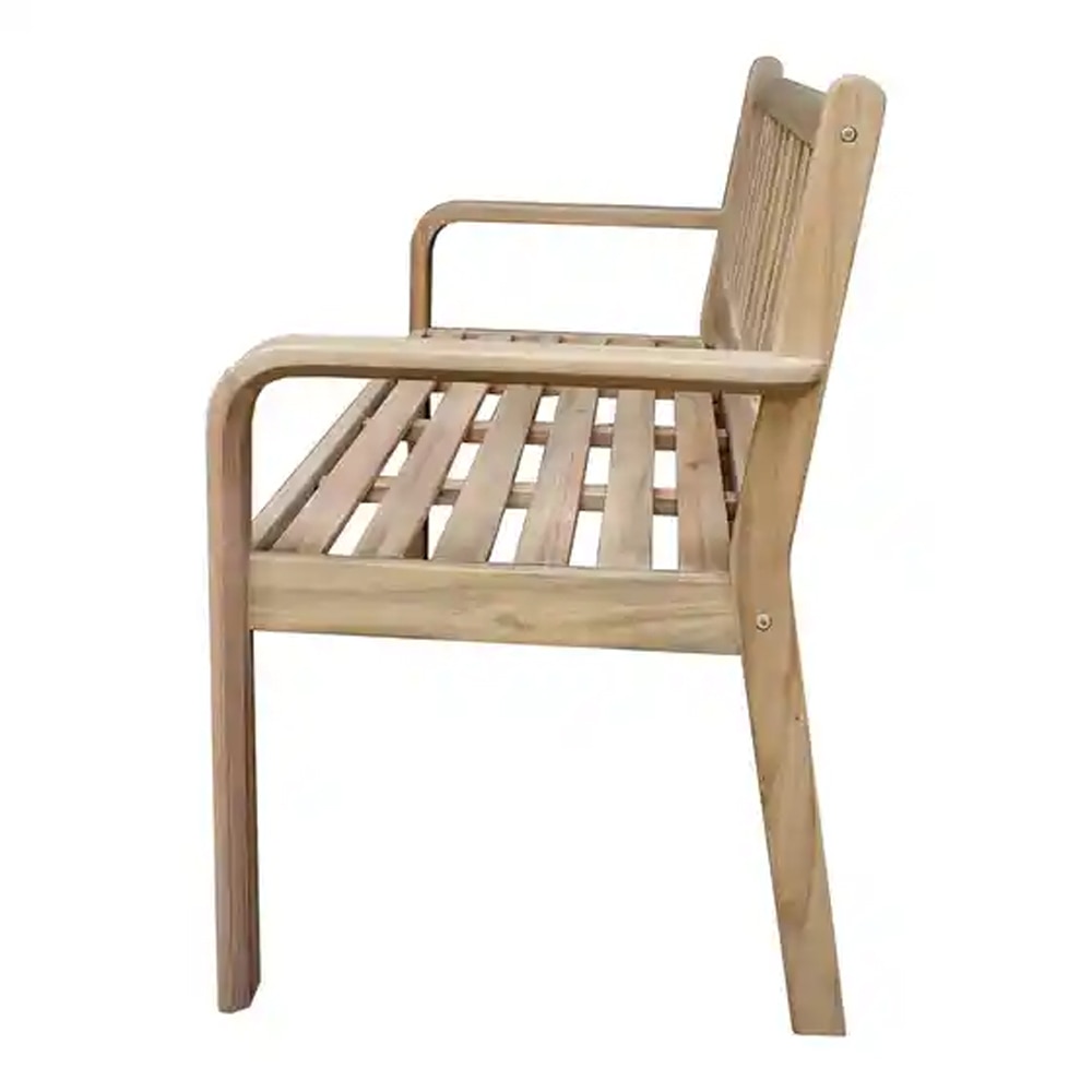 Canapea gradina GOODHOME Riveo 101459404, 129 x 58.5 x 89.5 cm, lemn, maro