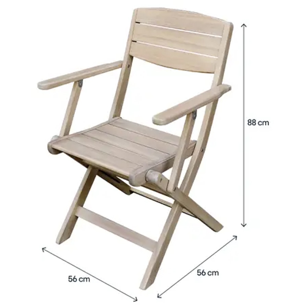 Scaun de gradina GOODHOME Riveo 101460004, 2 buc, maro