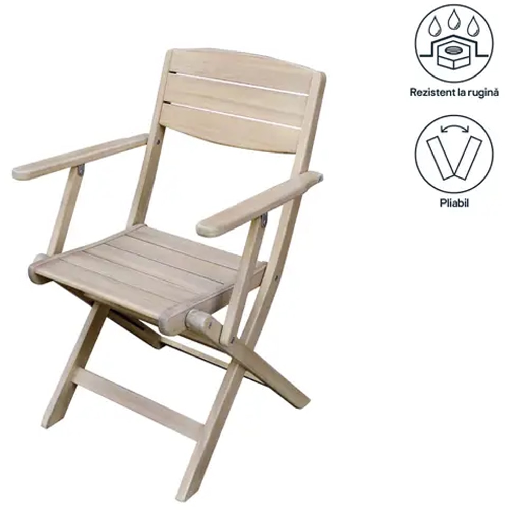 Scaun de gradina GOODHOME Riveo 101460004, 2 buc, maro