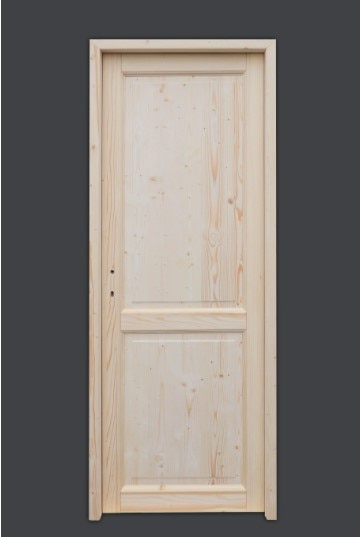 Usa interior Aris, fara geam, stanga, lemn masiv, 68 x 205 cm, maro