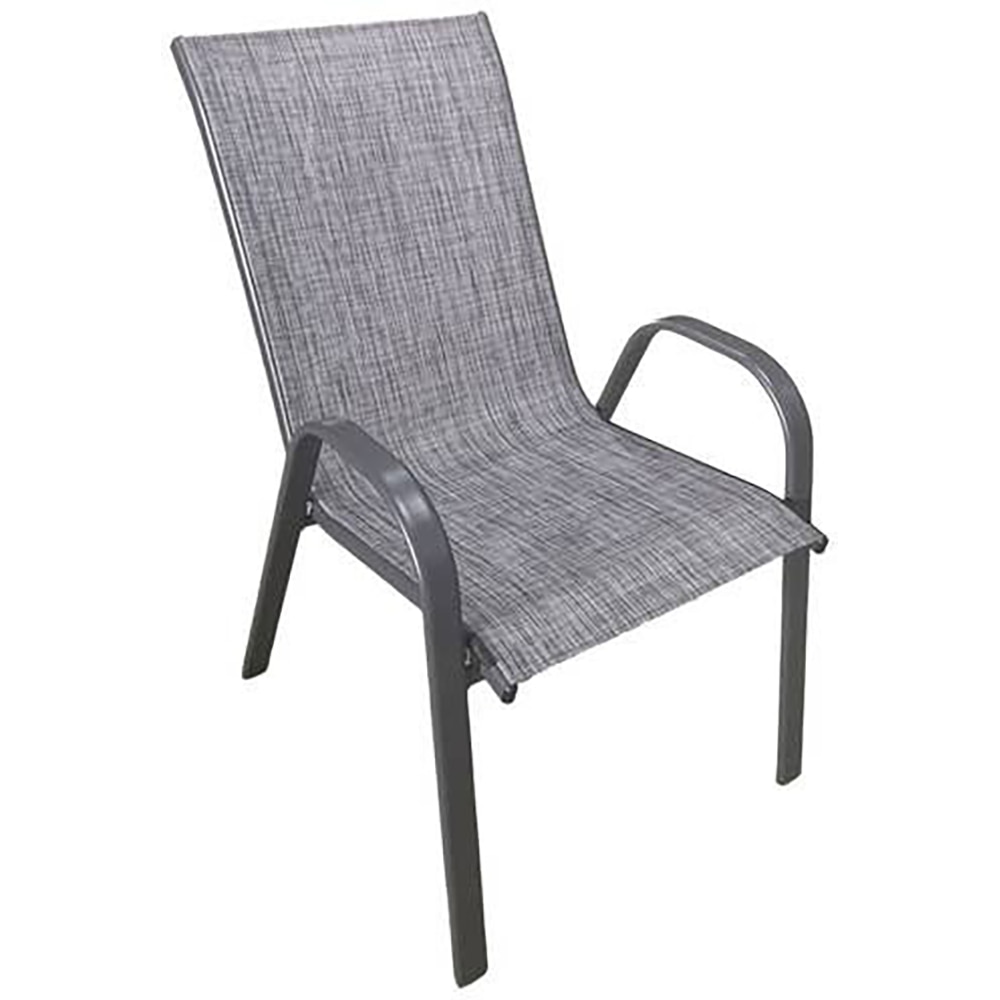 Scaun gradina si terasa Garden Star, otel, 54 x 70 x 92 cm, gri