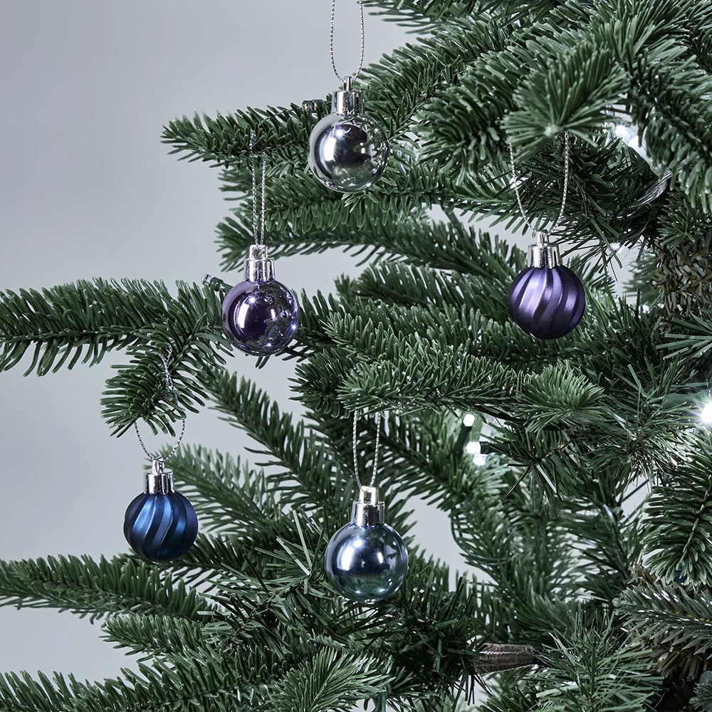 Set 20 globuri pentru brad Craciun Wonderland, D3 cm, plastic, multicolor