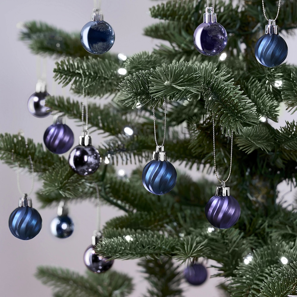 Set 20 globuri pentru brad Craciun Wonderland, D3 cm, plastic, multicolor