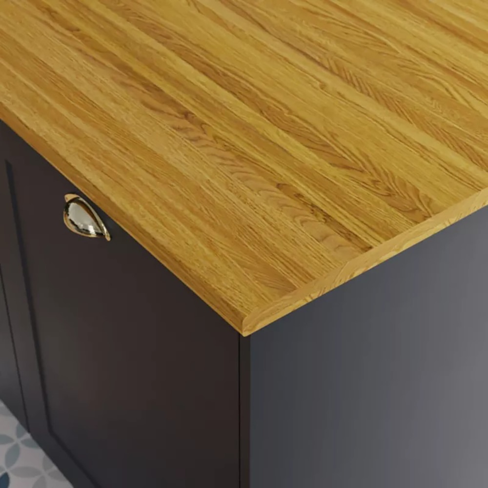 Blat bucatarie GOODHOME Veneer, 300 x 62 x 3.8 cm, PAL, maro