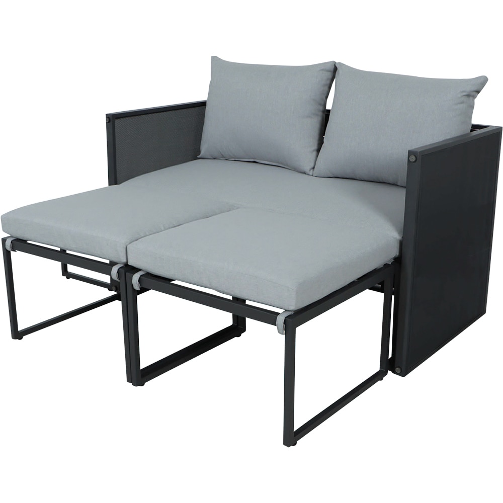 Set mobilier gradina INCA, 3 piese, modular, gri