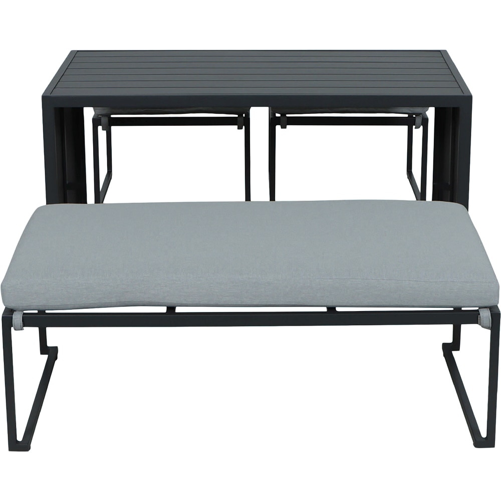 Set mobilier gradina INCA, 3 piese, modular, gri