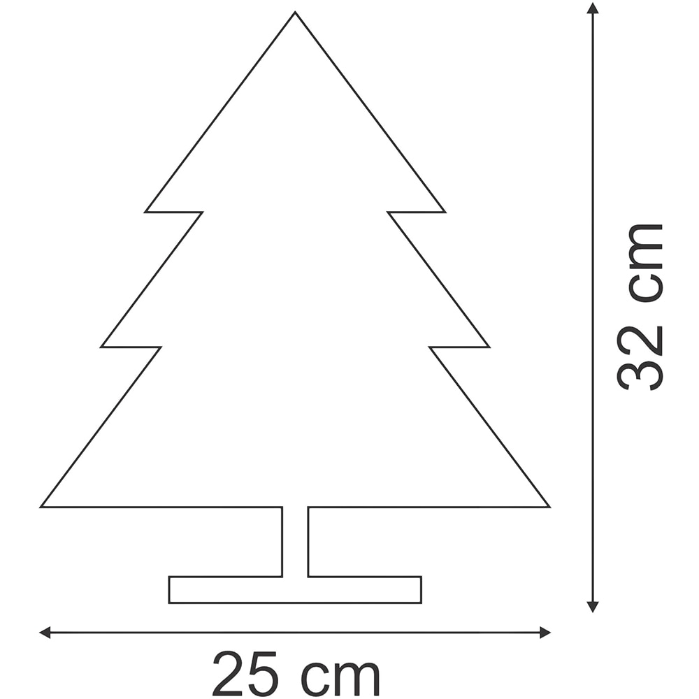 Decoratiune Brad mini pentru masa, 32 cm, D25, PVC, verde