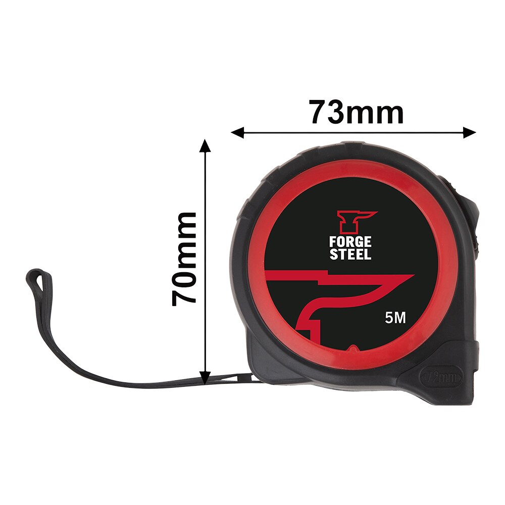 Ruleta FORGE STEEL MS48, 5m, negru