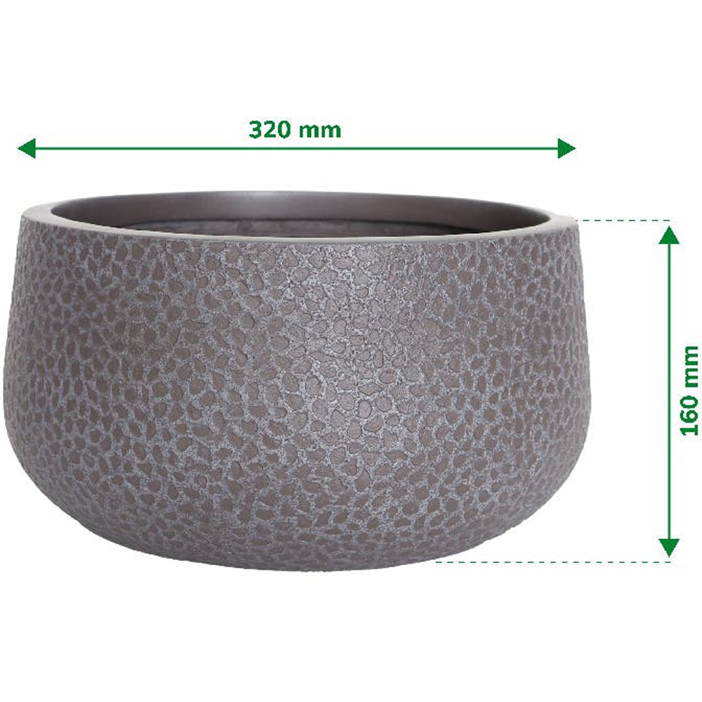 GHIVECI VOLCANIC FINISH GRI 32 CM