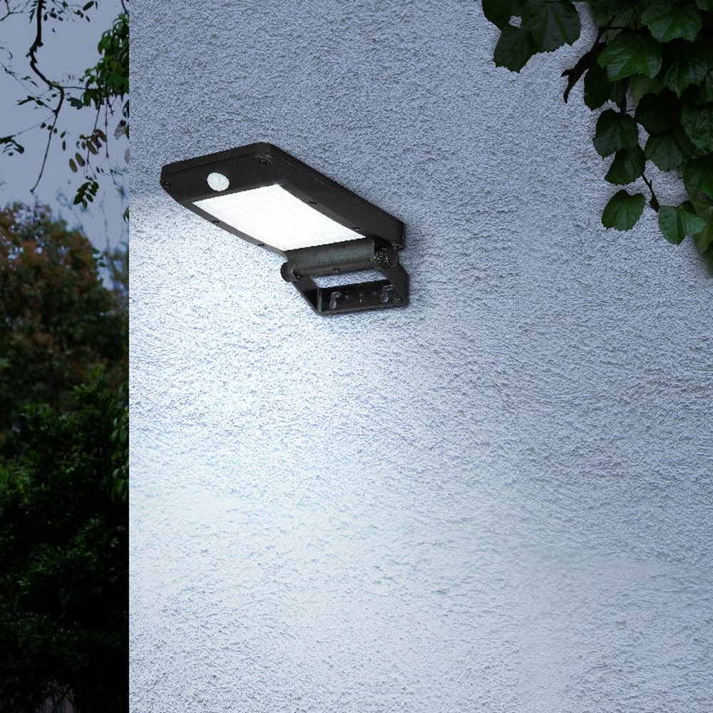 Proiector LED cu panou solar Barm, 350lm, IP44, negru