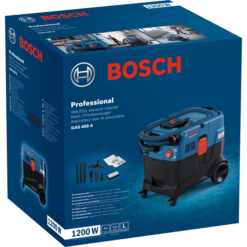 Aspirator umed/uscat BOSCH GAS 400A, 1200W, 28l, albastru