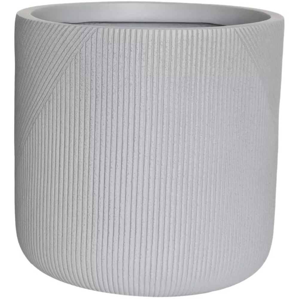 Ghiveci flori VERVE, lut, D 30 cm, gri