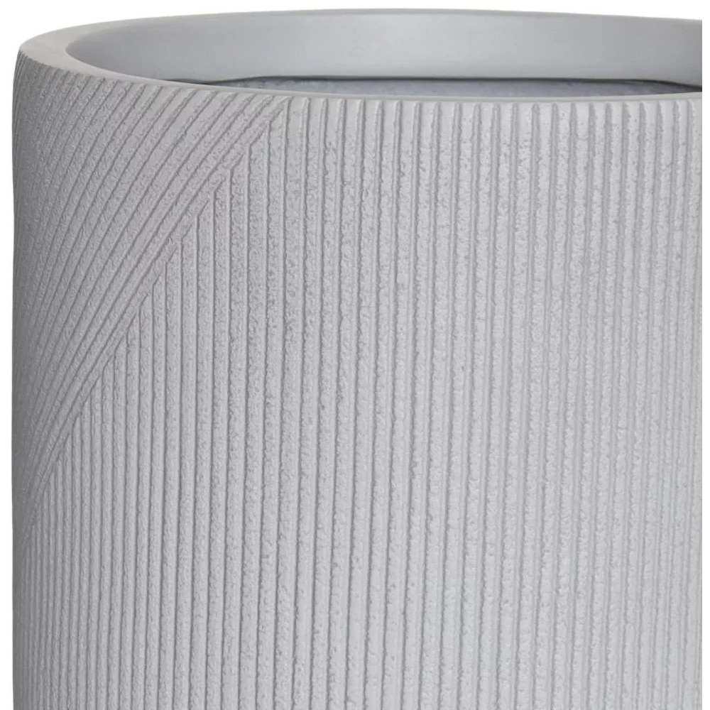 Ghiveci flori VERVE, lut, D 30 cm, gri