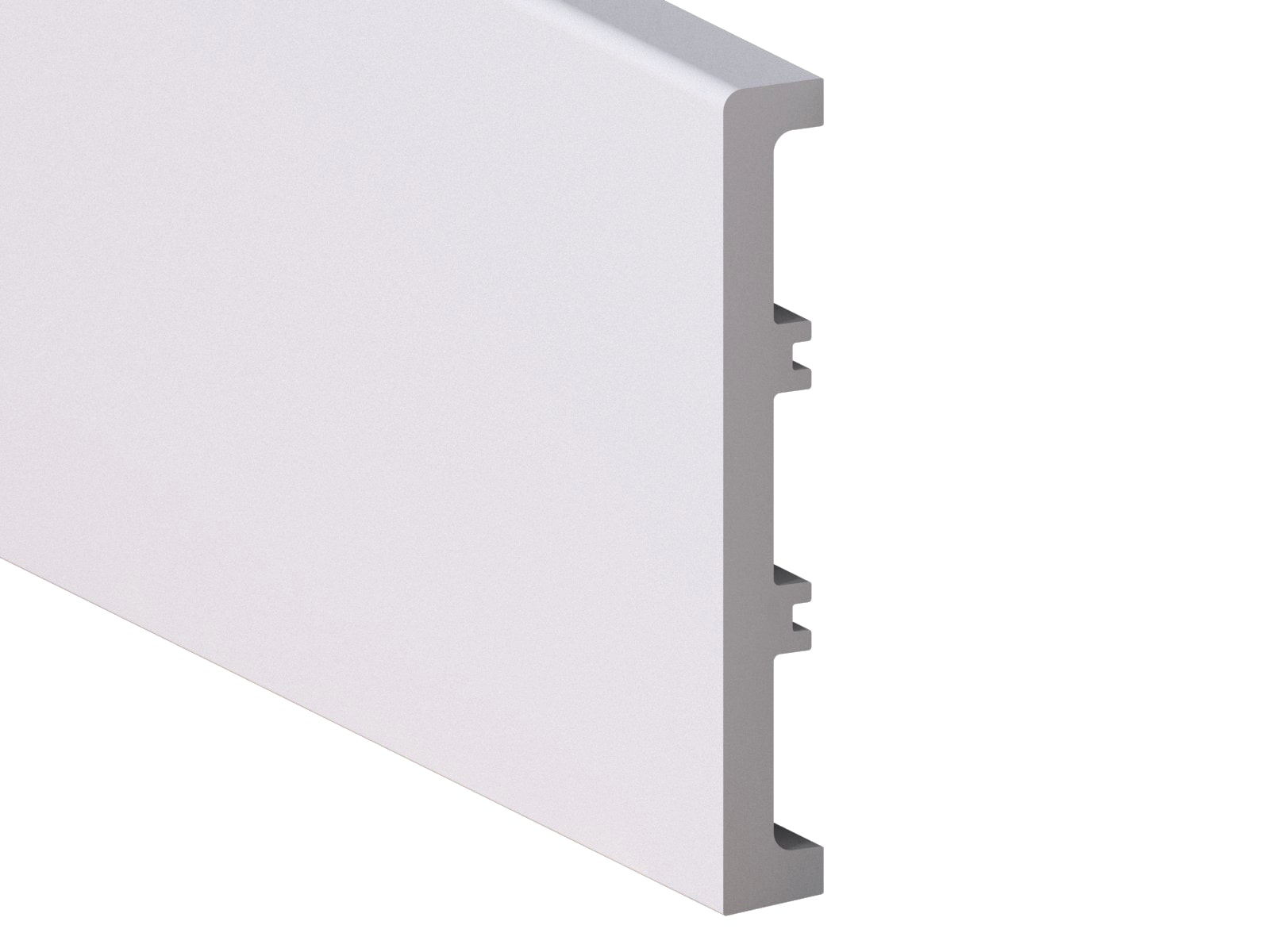 Plinta polimer Apatit, 2200 x 120 mm, alb mat