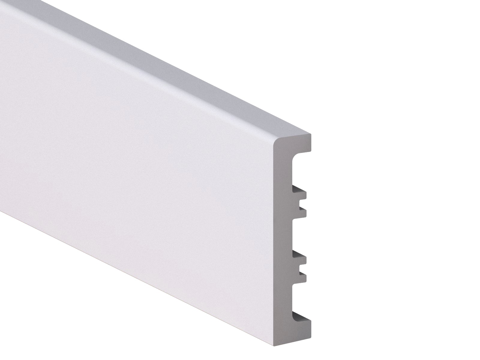 Plinta polimer Apatit, 2200 x 80 mm, alb mat