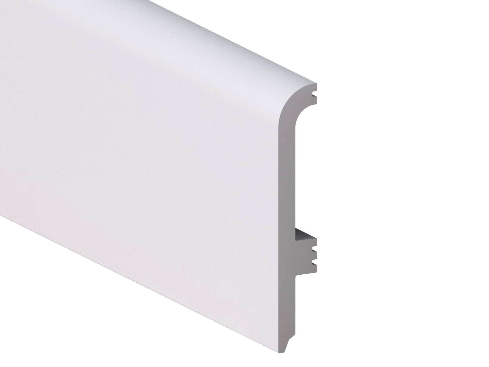 Plinta polimer Safir, 2200 x 100 mm, alb mat