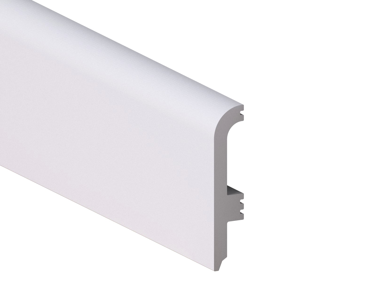 Plinta polimer Safir, 2200 x 80 mm, alb mat