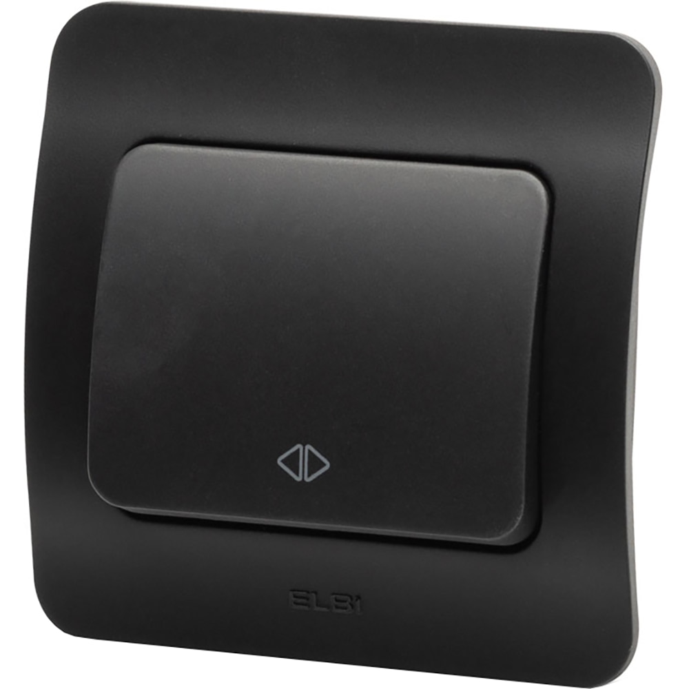 Intrerupator cruce ELBI Jazz, incastrat, 10A, IP20, negru