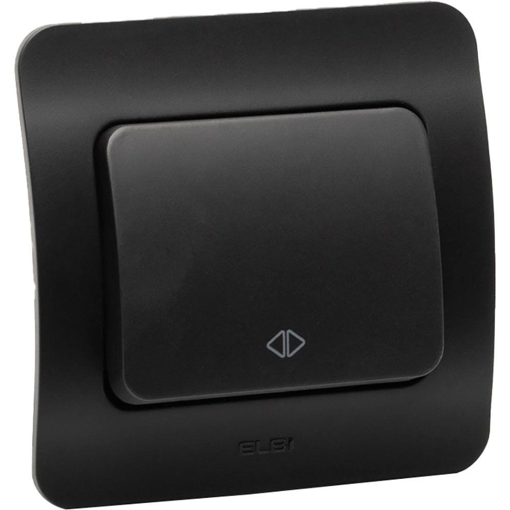 Intrerupator cruce ELBI Jazz, incastrat, 10A, IP20, negru