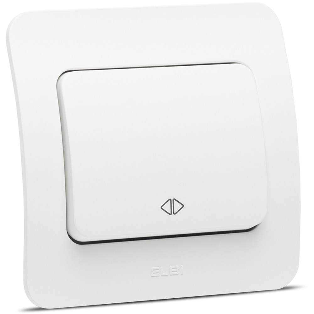 Intrerupator cruce ELBI, 1 modul, IP20, alb