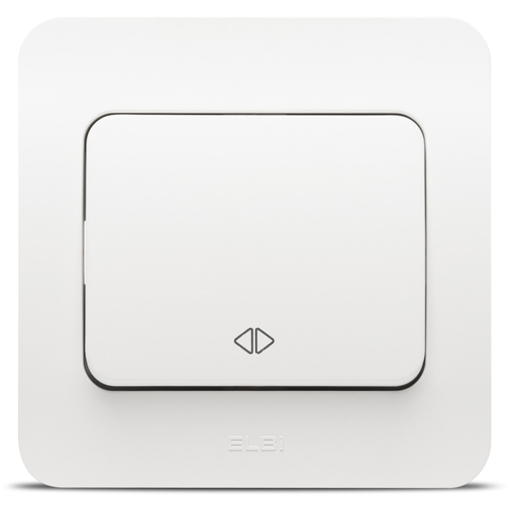 Intrerupator cruce ELBI, 1 modul, IP20, alb