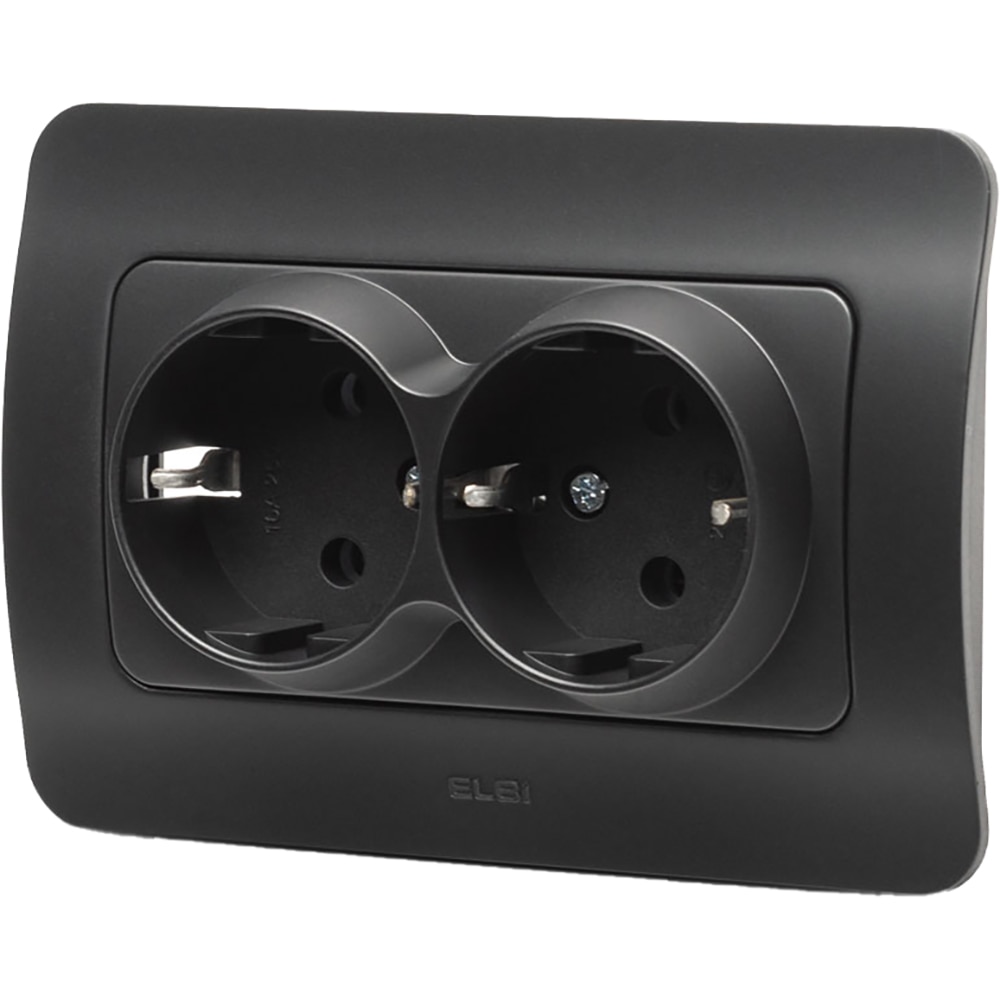 Priza electrica ELBI EL0072910, IP20, 16A, 220-240 V, negru mat