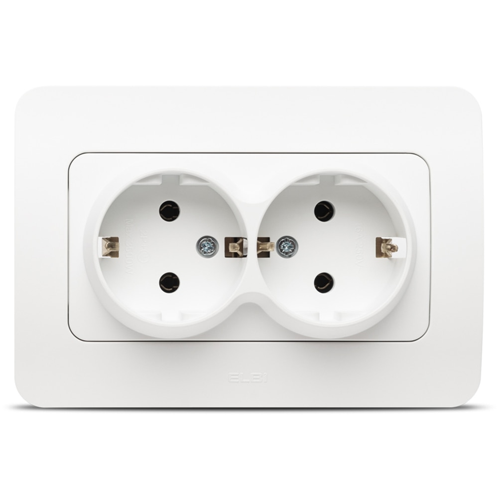 Priza electrica ELBI EL0072890, IP20, 16A, 220-240 V, alb
