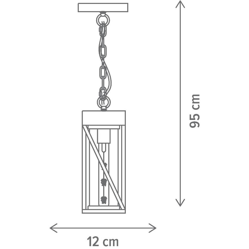 Pendul KLAUSEN Helena 7 KL137005, 15W, E27, negru