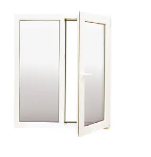 Fereastra termopan PVC, Alb, camere, 100 x 100 cm, Dreapta, Simpla deschidere
