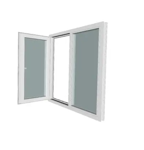 Fereastra termopan PVC, Alb, camere, 100 x 100 cm, Stanga, Simpla deschidere
