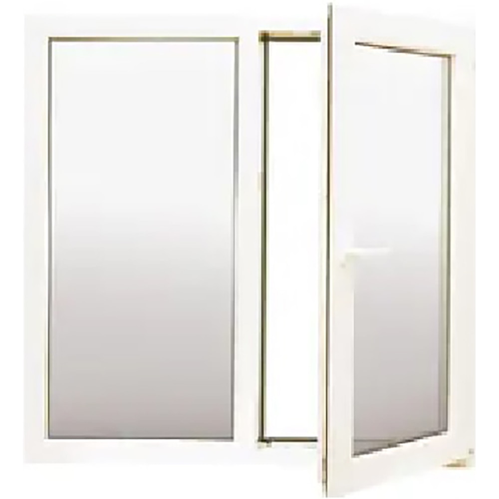 Fereastra termopan PVC, Alb, camere, 116 x 116 cm, Dreapta, Simpla deschidere