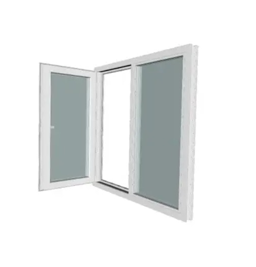 Fereastra termopan PVC, Alb,  camere, 116 x 116 cm, Stanga, Simpla deschidere