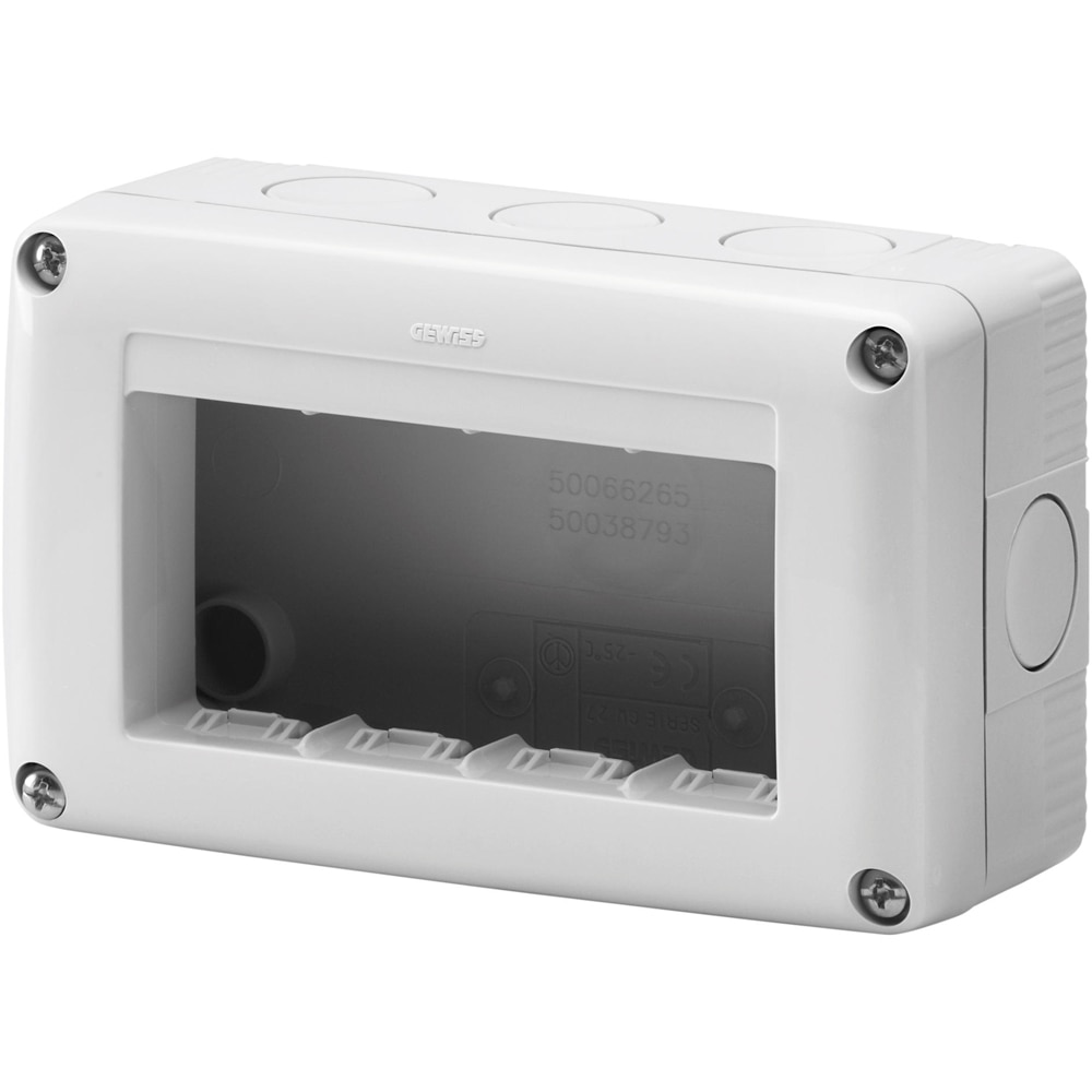 Doza GEWISS GW27004DY, 4 module, IP40, gri