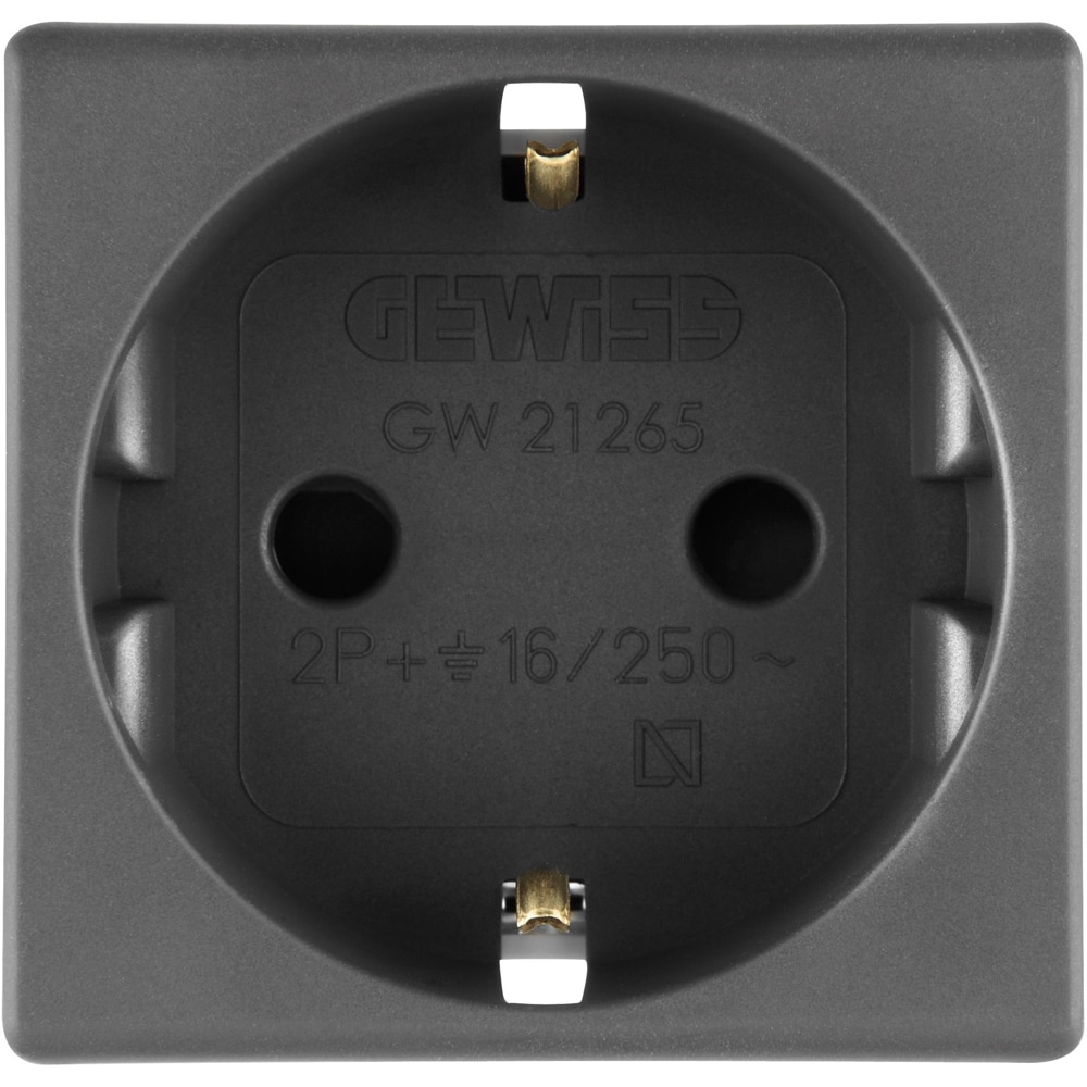 Priza electrica GEWISS GW21265DY01, interior, incastrat, IP40, 16A, negru
