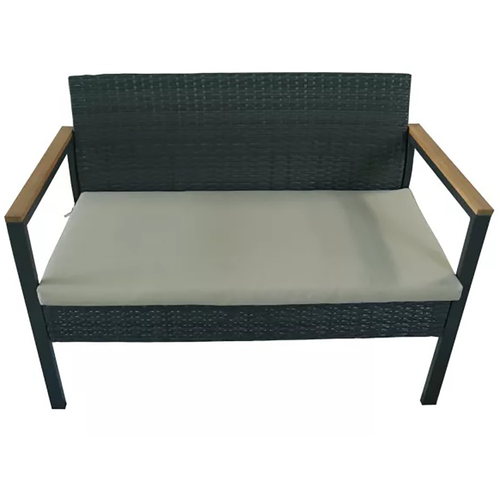 Set mobilier de gradina INCA, 4 piese, negru