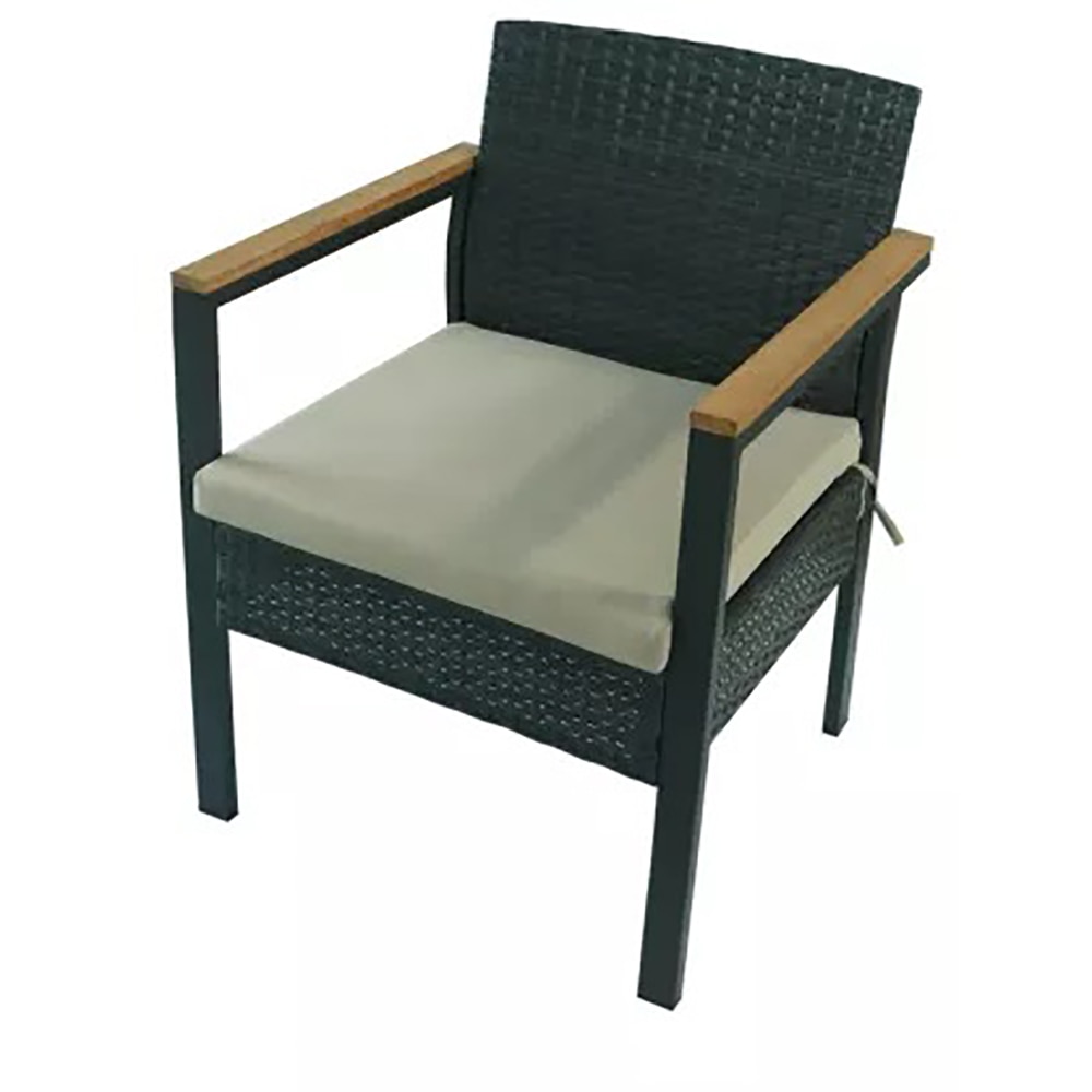 Set mobilier de gradina INCA, 4 piese, negru