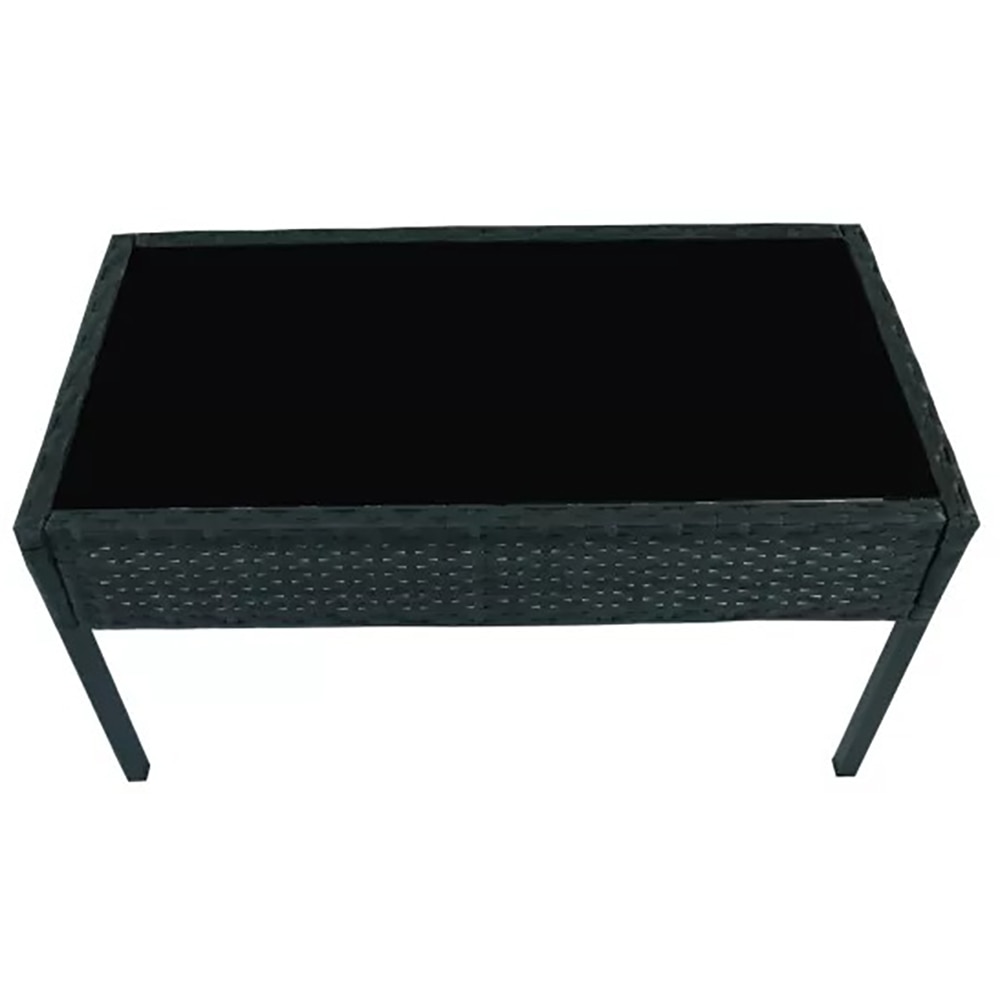 Set mobilier de gradina INCA, 4 piese, negru