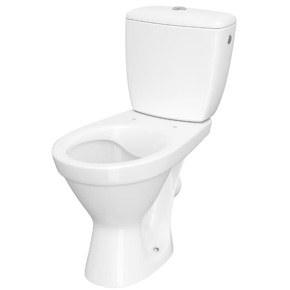 Set vas toaleta CERSANIT Cersania 695 K11-2337, ceramica, evacuare orizontala, rezervor 3-6l, capac SoftClose, alb