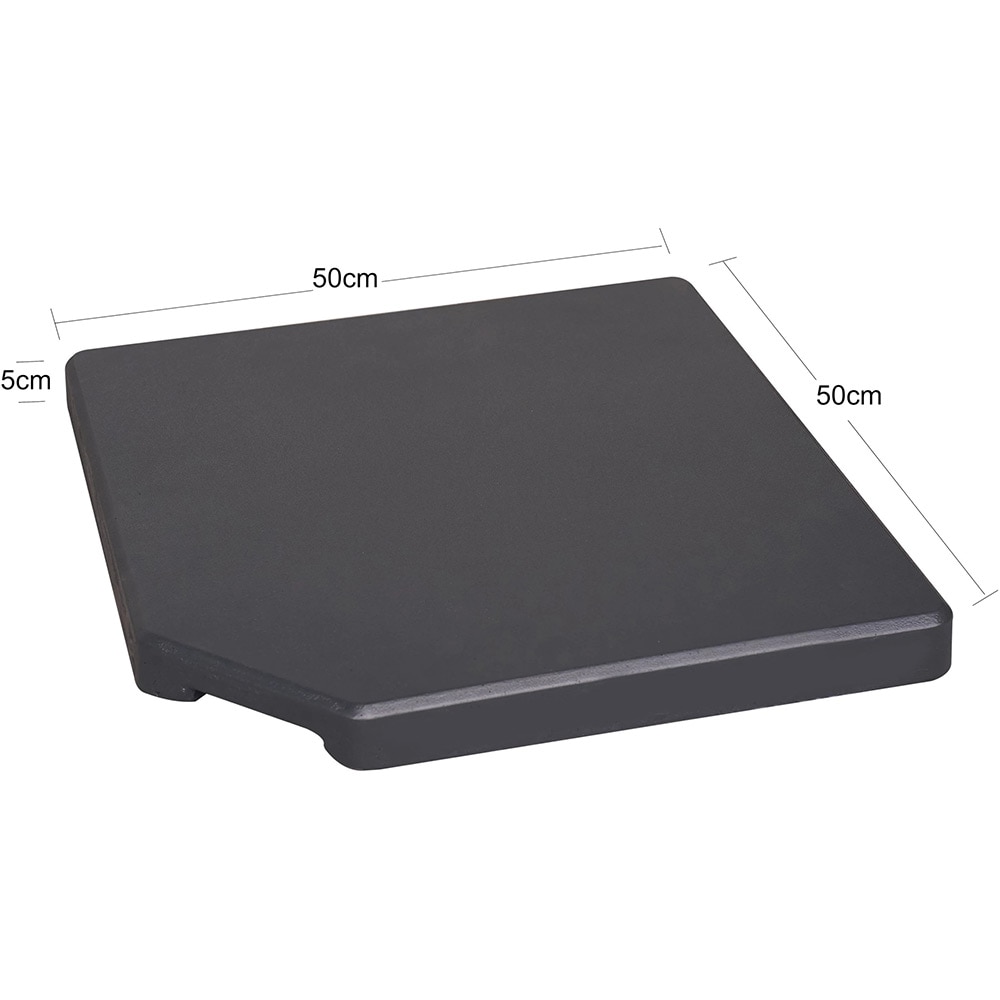Suport umbrela GOODHOME Moku, 50 x 50 x 4.5 cm, 25kg, beton, negru