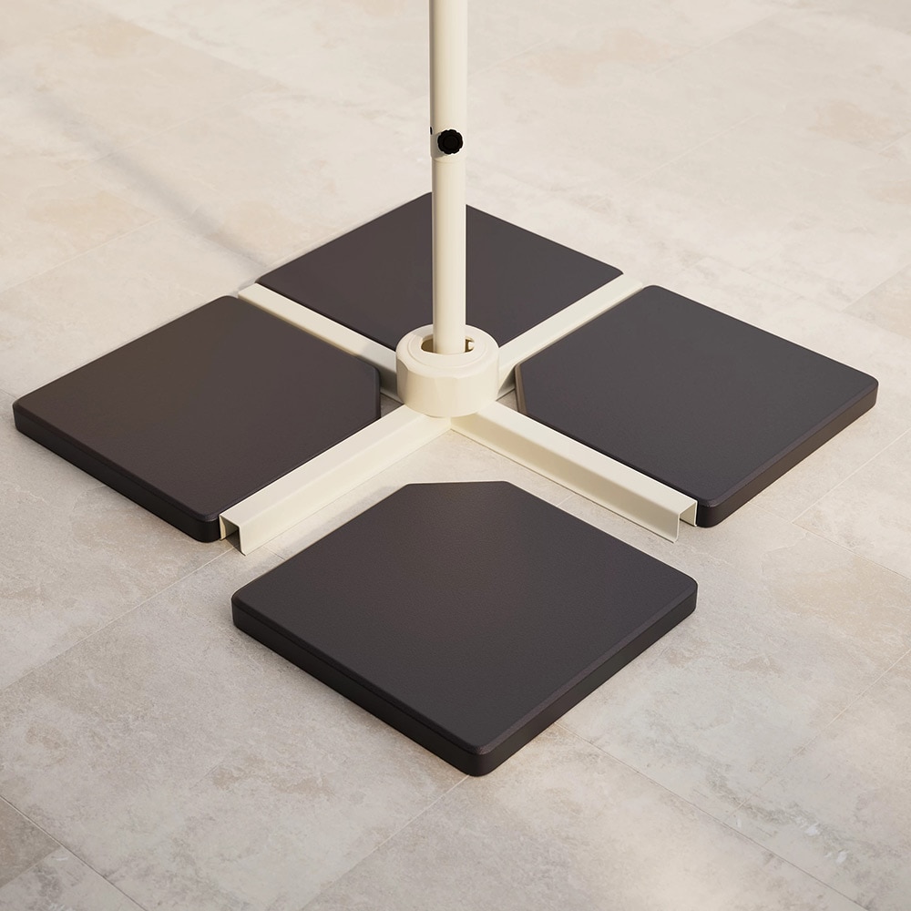 Suport umbrela GOODHOME Moku, 50 x 50 x 4.5 cm, 25kg, beton, negru