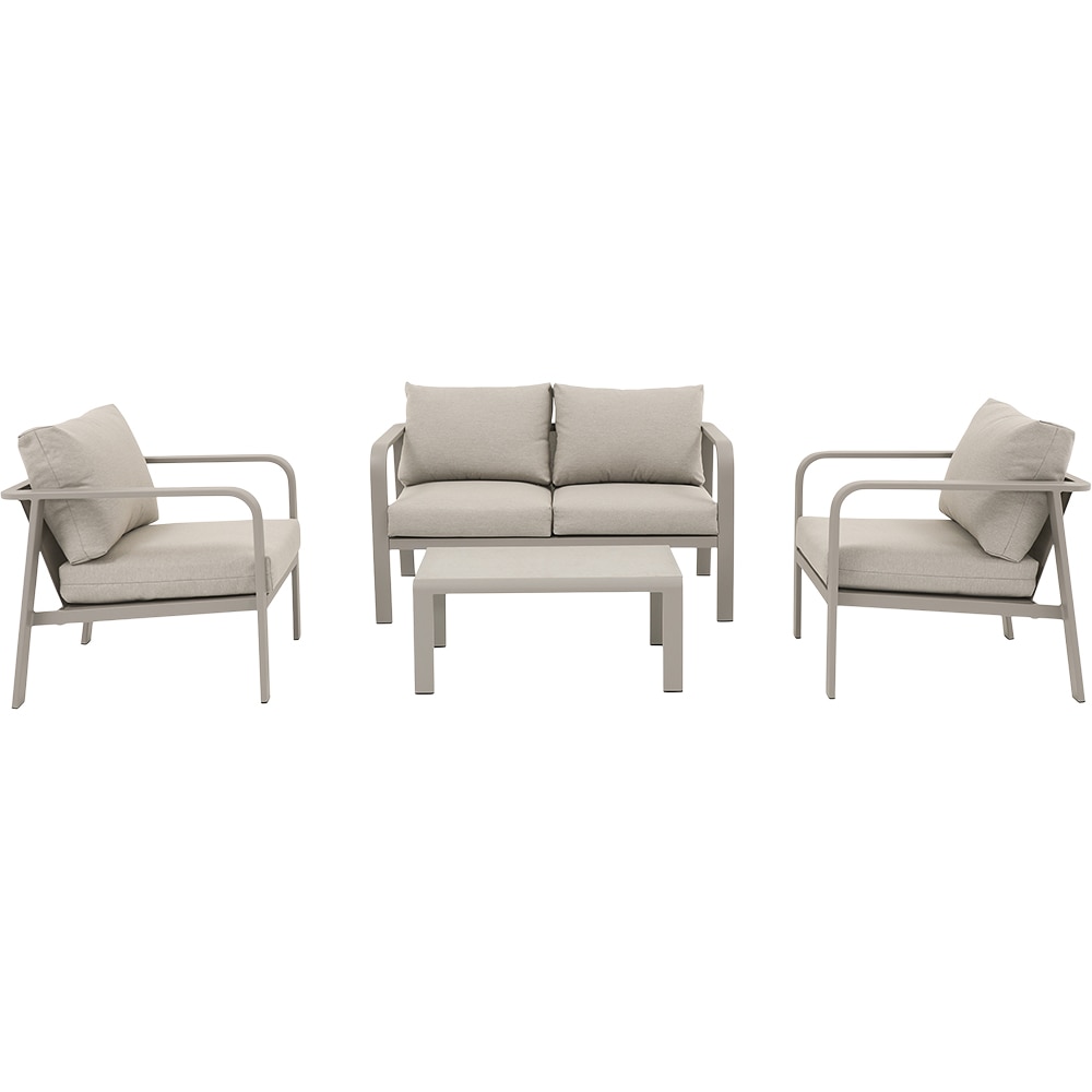 Set mobilier gradina GOODHOME Mallia, 4 piese, crem