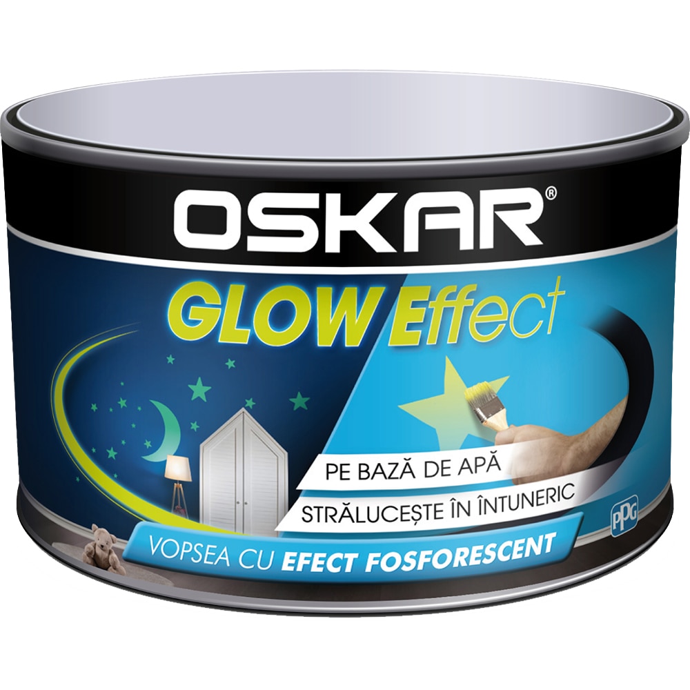 Vopsea decorativa OSKAR Glow Effect, 0.33L