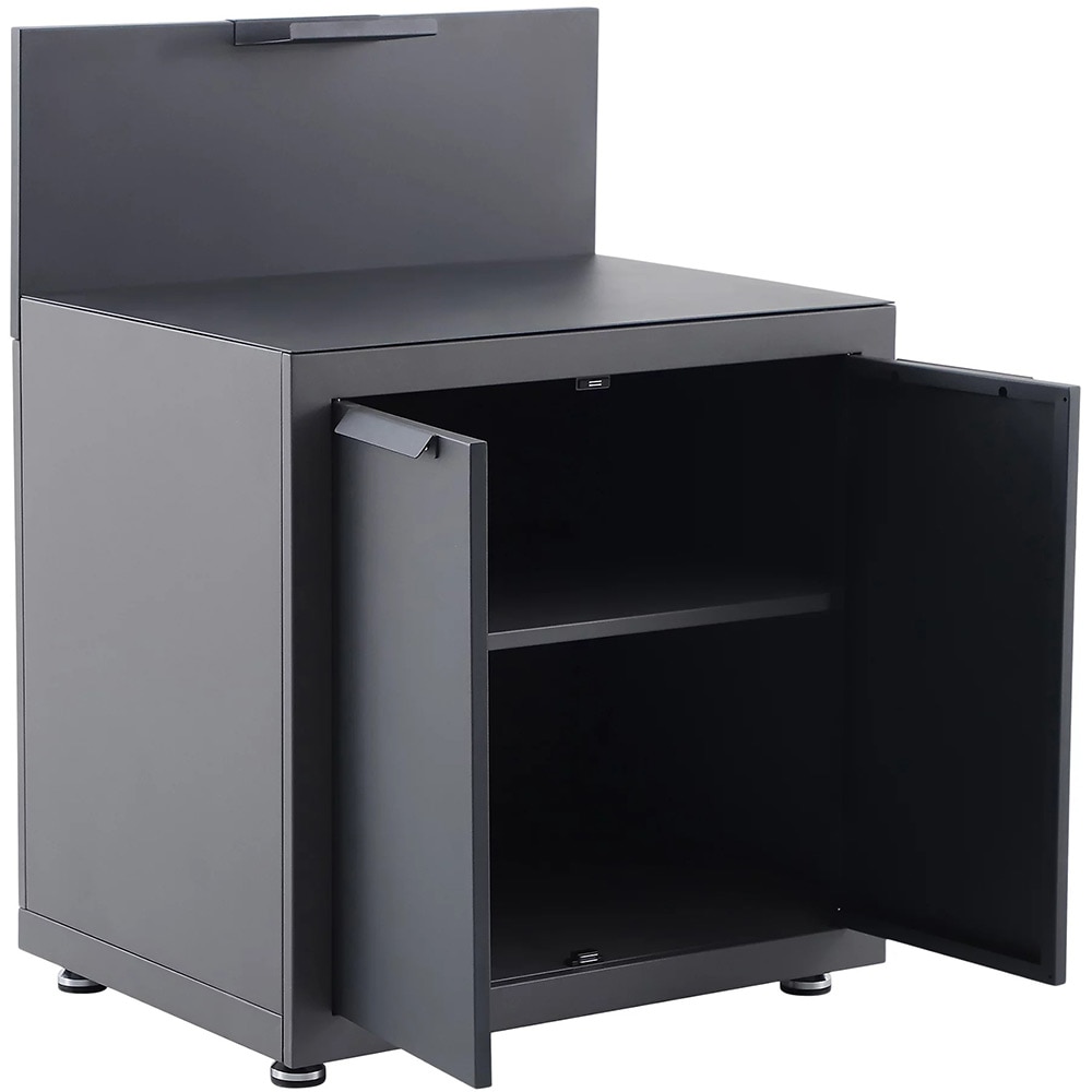 Dulap bucatarie terasa GOODHOME Cucino, 60 x 80 x 110 cm, otel, gri