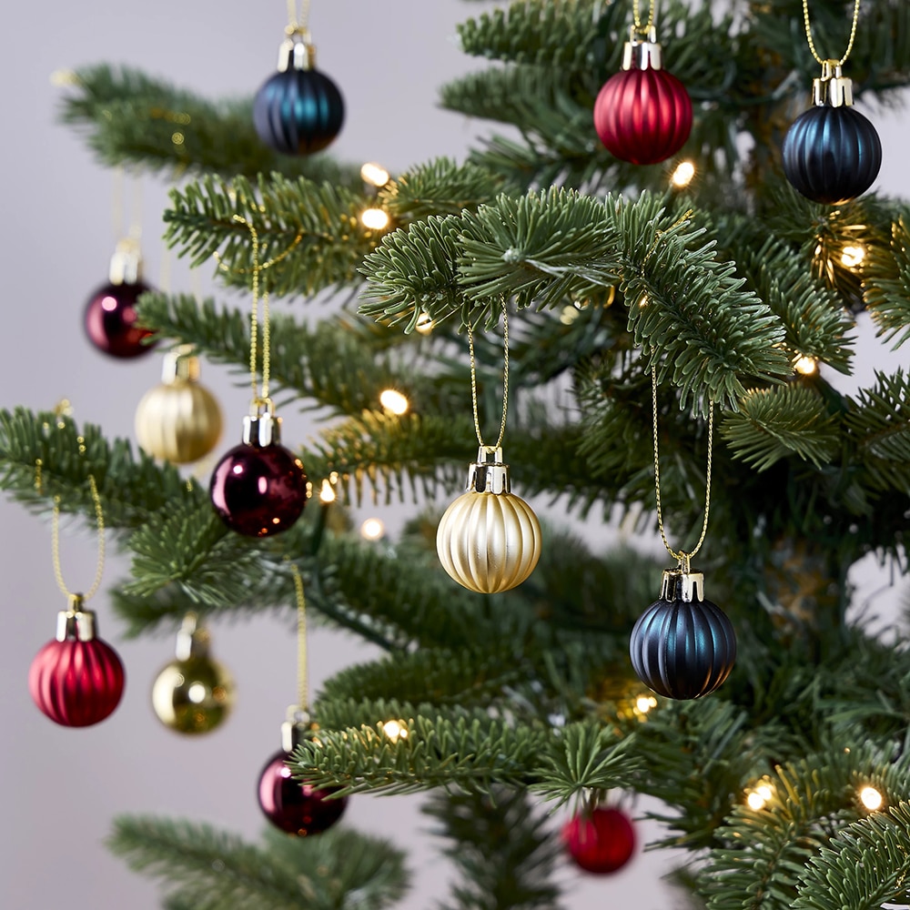 Set 20 globuri pentru brad Craciun Home, D3 cm, plastic, multicolor